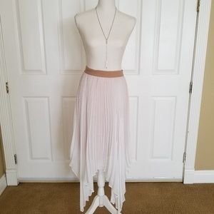 NWT Bcbgmaxazria Asymmetric Pleated Skirt